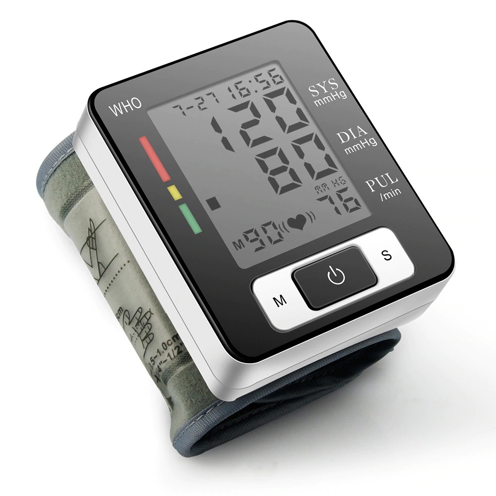 BrightSense Portable LED Wrist Blood Pressure Monitor - VystaMed