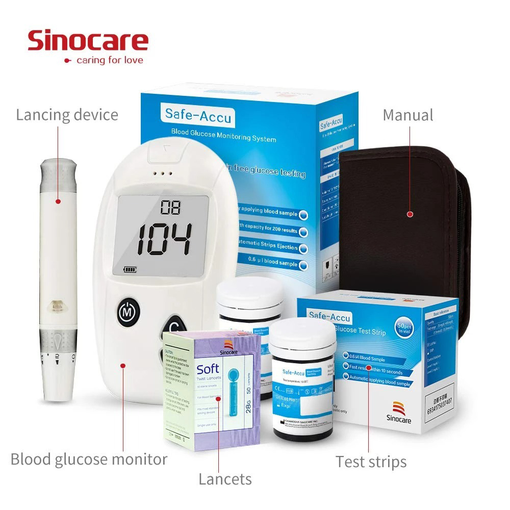 DiaCare Blood Glucose Monitoring System, Glucose Meter, Blood Sugar Test  Device With Test Strips Kit - VystaMed