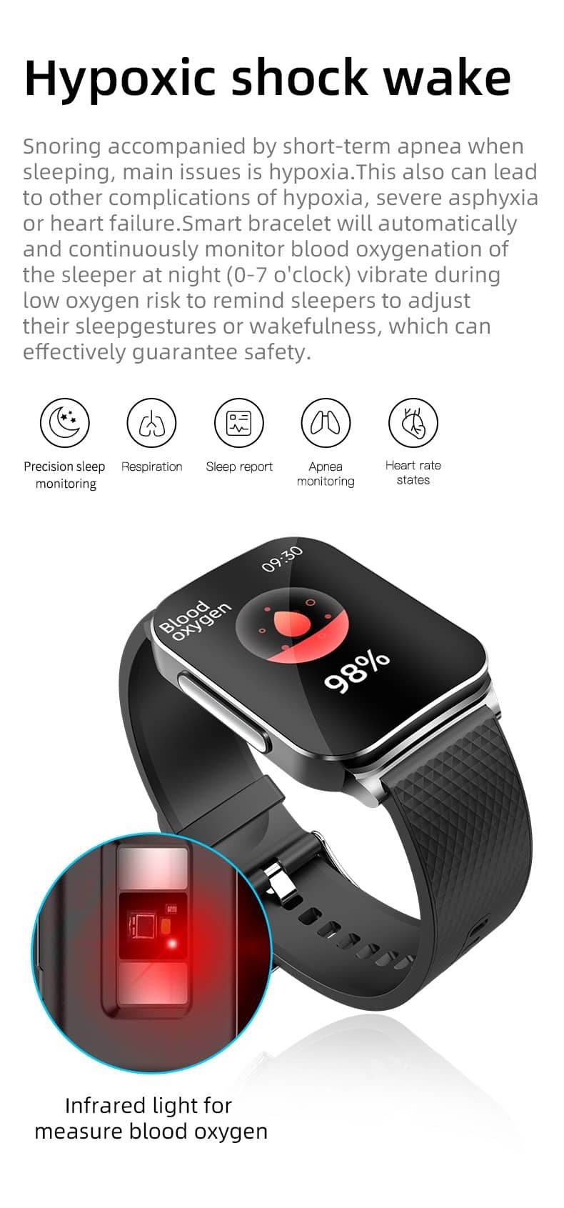 OUSTOUY Reloj Inteligente De Glucosa En Sangre para Diabéticos PPG+Hrv  Presión Arterial/Medidor De Temperatura,Reloj Inteligente Hombres Mujeres  Que Responde/Hace Llamadas,Bluetooth Fitness Tracker : :  Electrónicos