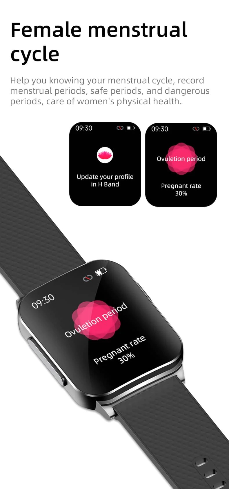 IntelliBP Smart Watch: Blood Pressure, Glucose, and ECG Monitoring -  VystaMed