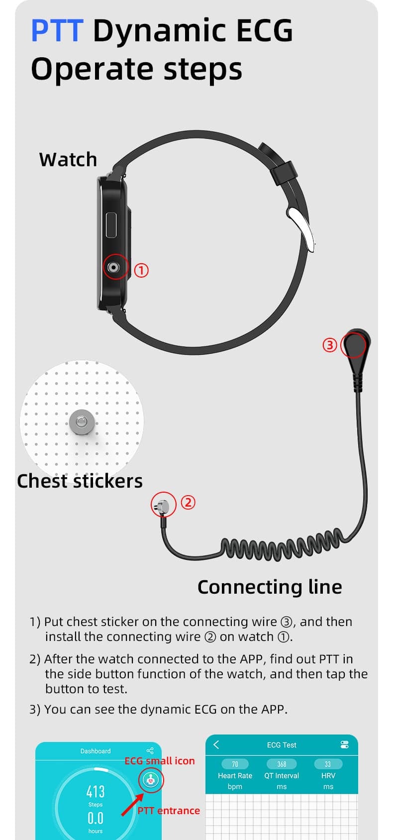 IntelliBP Smart Watch: Blood Pressure, Glucose, and ECG Monitoring -  VystaMed